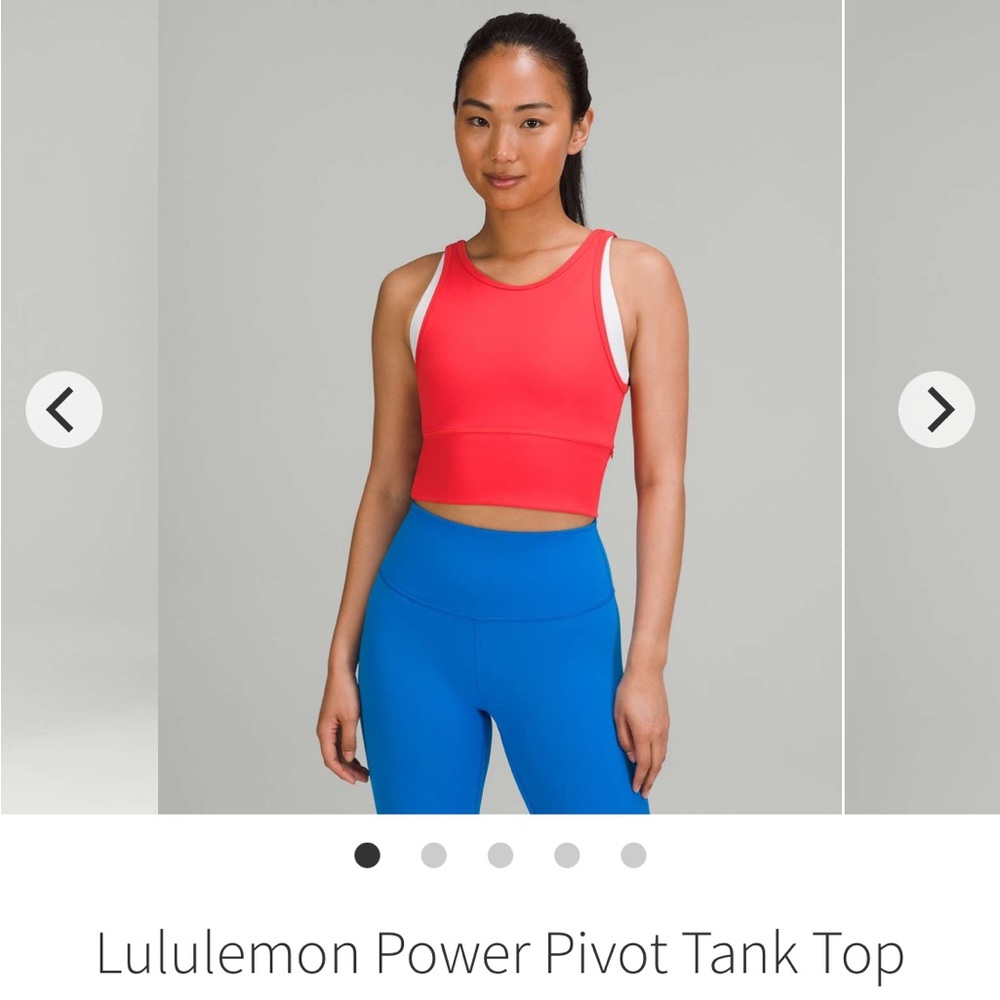 lululemon Power Pivot tank top reversible size 2-4